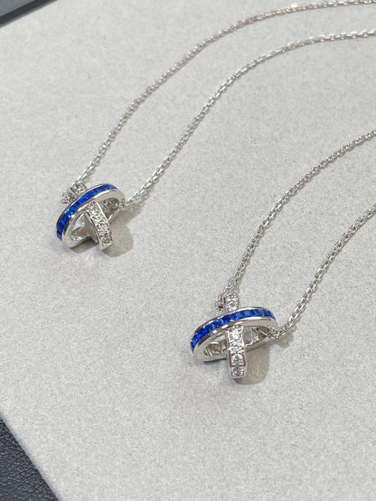 [⭐Clover Jewelry]LIENS DIAMOND SILVER NECKLACE