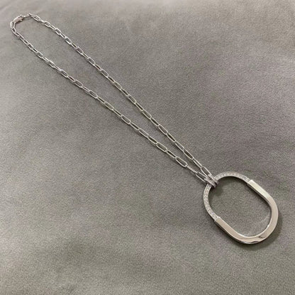 [Clover Jewelry]LOCK DIAMOND NECKLACE