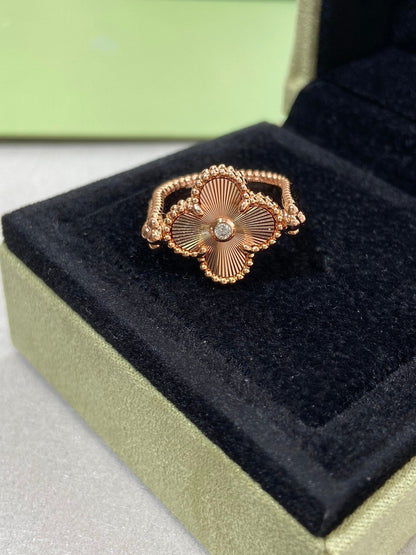 [⭐Clover Jewelry]CLOVER RIVERSIBLE ROSE GOLD RING
