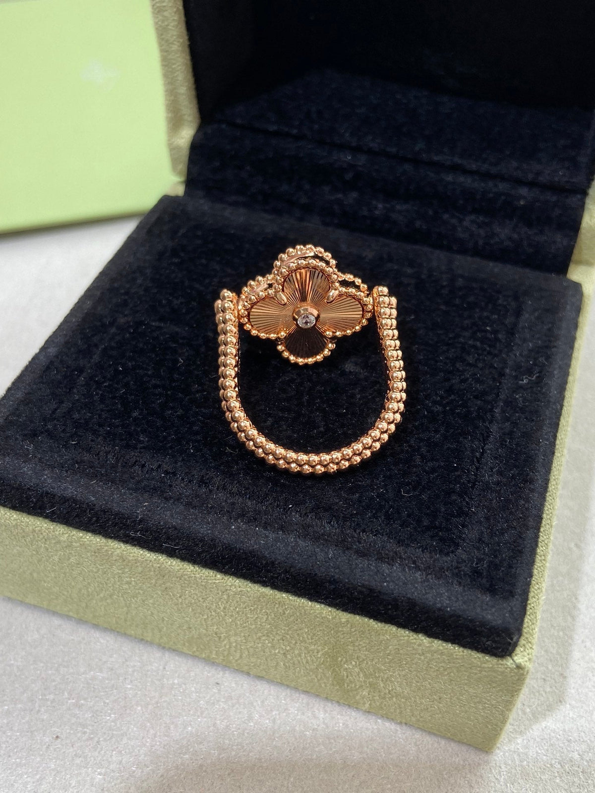 [⭐Clover Jewelry]CLOVER RIVERSIBLE ROSE GOLD RING