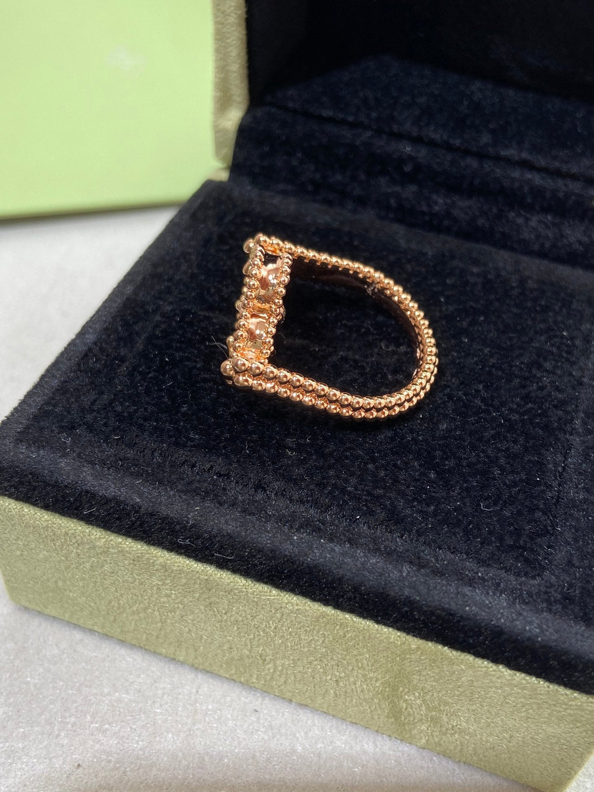 [⭐Clover Jewelry]CLOVER RIVERSIBLE ROSE GOLD RING