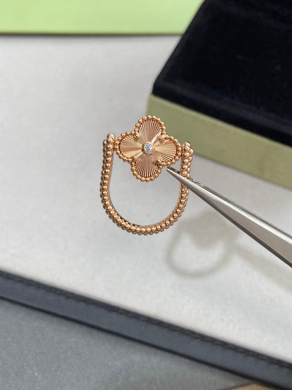 [⭐Clover Jewelry]CLOVER RIVERSIBLE ROSE GOLD RING