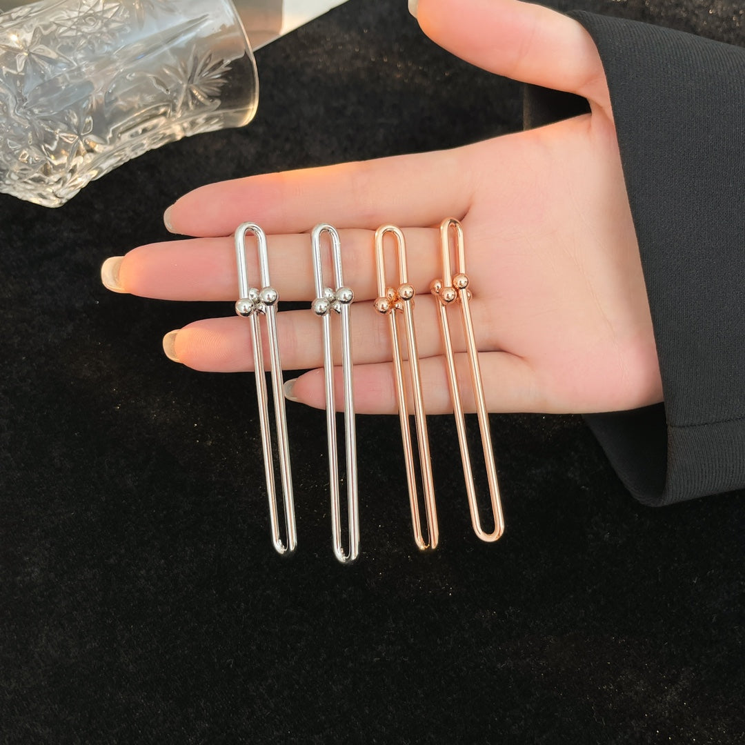 [Clover Jewelry]HARDWEAR LONG DROP EARRINGS