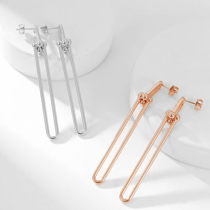 [Clover Jewelry]HARDWEAR LONG DROP EARRINGS