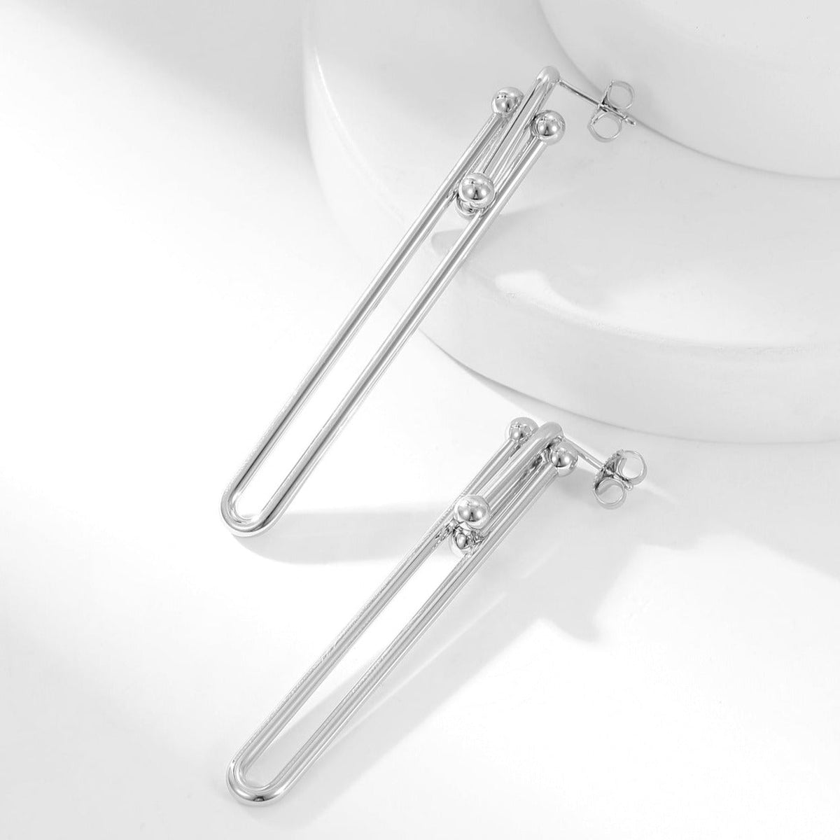 [Clover Jewelry]HARDWEAR LONG DROP EARRINGS