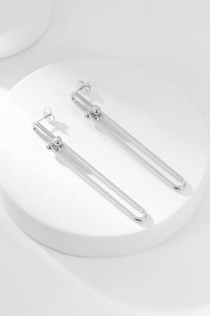 [Clover Jewelry]HARDWEAR LONG DROP EARRINGS
