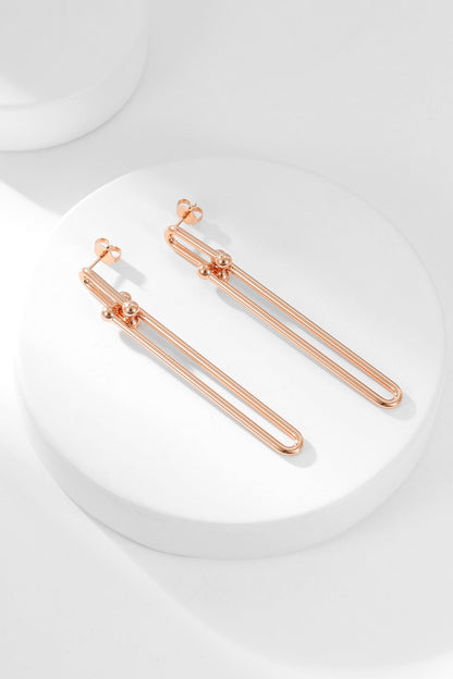 [Clover Jewelry]HARDWEAR LONG DROP EARRINGS