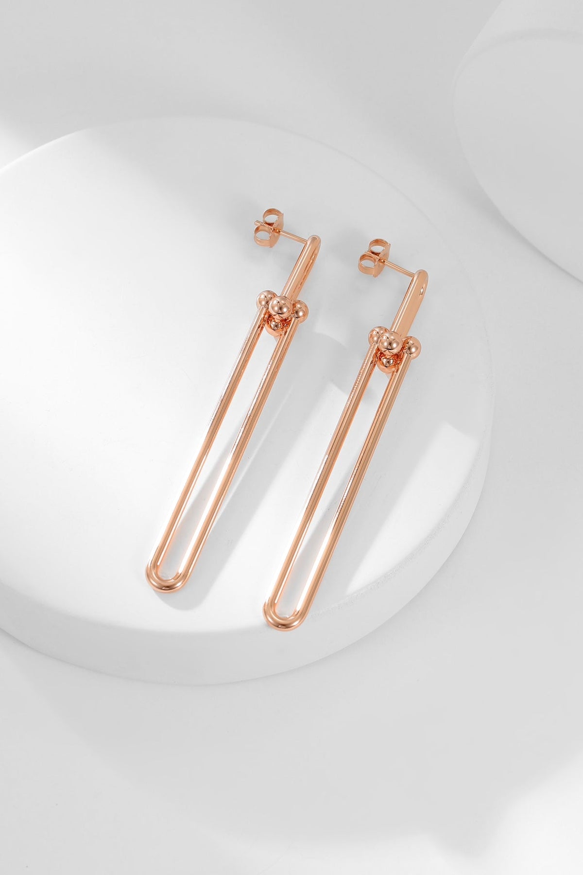 [Clover Jewelry]HARDWEAR LONG DROP EARRINGS