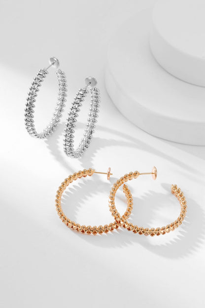[⭐Clover Jewelry]CLASH HOOP EARRINGS