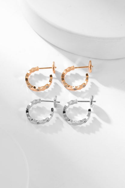 [⭐Clover Jewelry]BEE LOVE DIAMOND HOOP EARRINGS