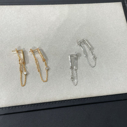 [⭐Clover Jewelry]CHAINE CHAOS DIAMOND DROP EARRINGS