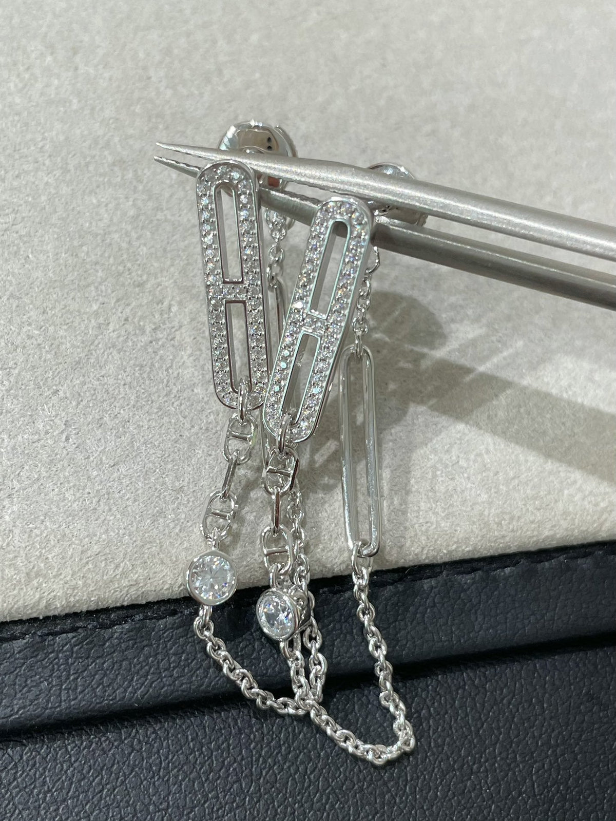 [⭐Clover Jewelry]CHAINE CHAOS DIAMOND DROP EARRINGS