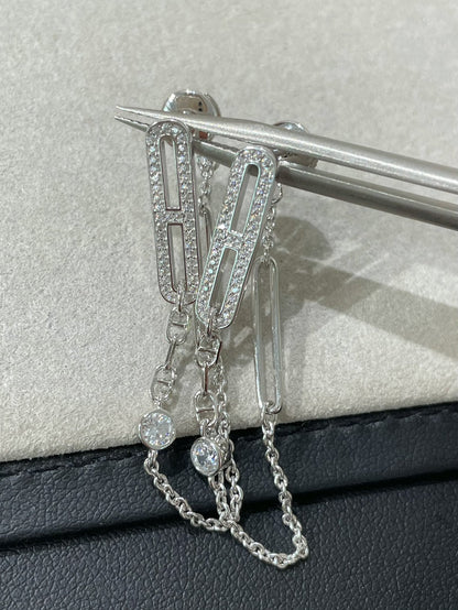 [⭐Clover Jewelry]CHAINE CHAOS DIAMOND DROP EARRINGS