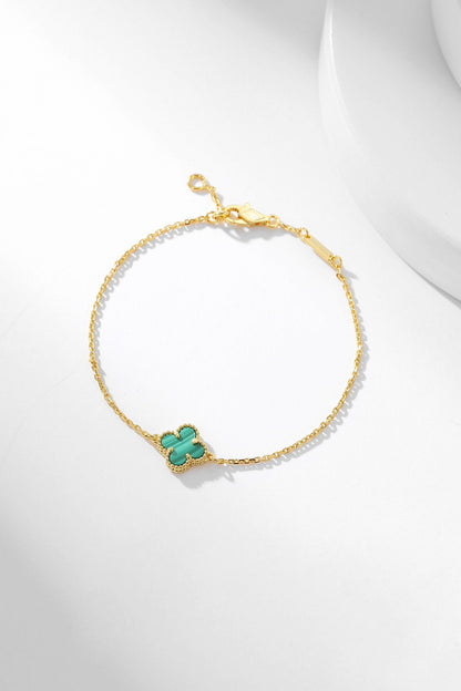 [⭐Clover Jewelry]CLOVER BRACELET MALACHITE 1 MOTIF