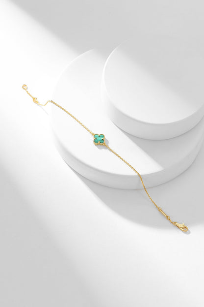 [⭐Clover Jewelry]CLOVER BRACELET MALACHITE 1 MOTIF