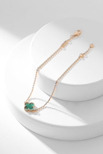 [⭐Clover Jewelry]CLOVER BRACELET MALACHITE 1 MOTIF