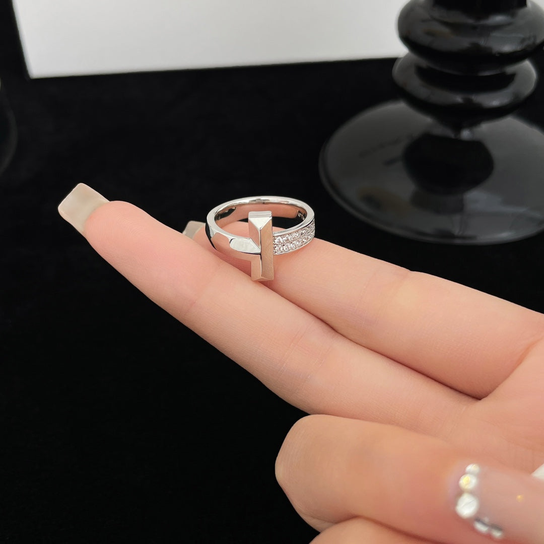 [Clover Jewelry]T WIDE DIAMOND RING