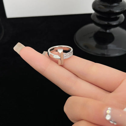 [Clover Jewelry]T WIDE DIAMOND RING