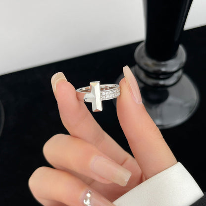 [Clover Jewelry]T WIDE DIAMOND RING
