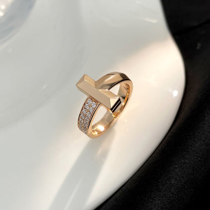 [Clover Jewelry]T WIDE DIAMOND RING