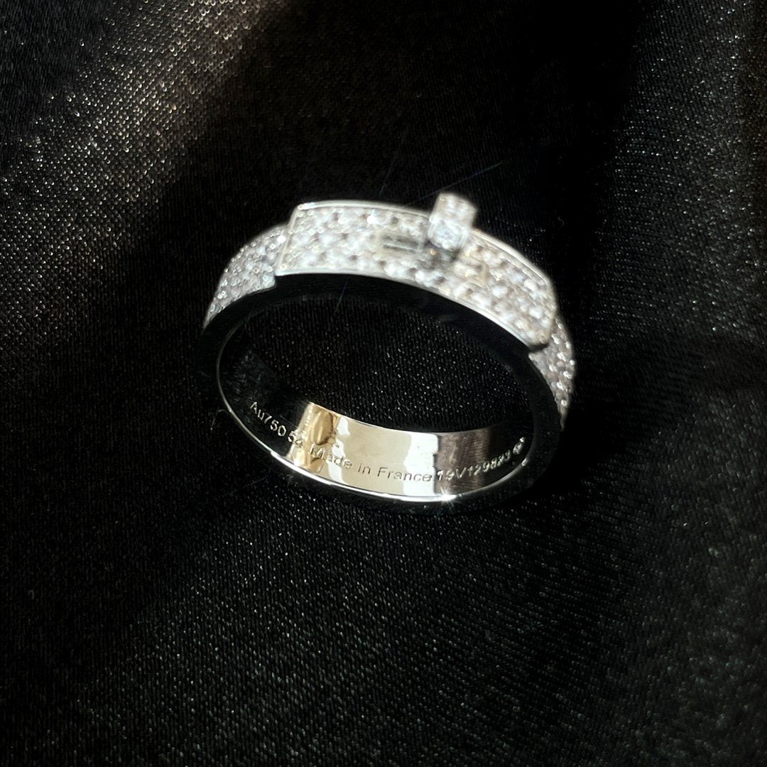 [⭐Clover Jewelry]KELLY SILVER DIAMOND RING