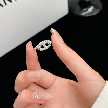 [⭐Clover Jewelry]RONDE SMALL SILVER DIAMOND RING