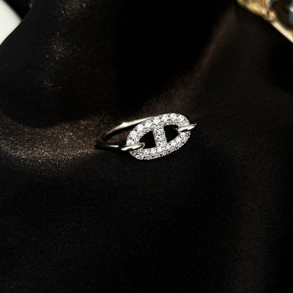 [⭐Clover Jewelry]RONDE SMALL SILVER DIAMOND RING