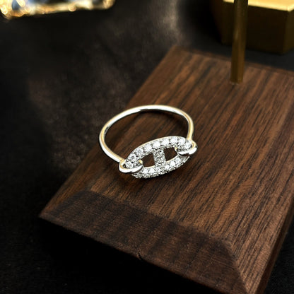 [⭐Clover Jewelry]RONDE SMALL SILVER DIAMOND RING