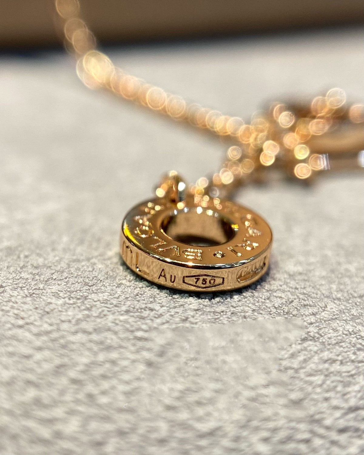 [⭐Clover Jewelry]DREAM MOP DIAMOND PAVED PINK GOLD NECKLACE