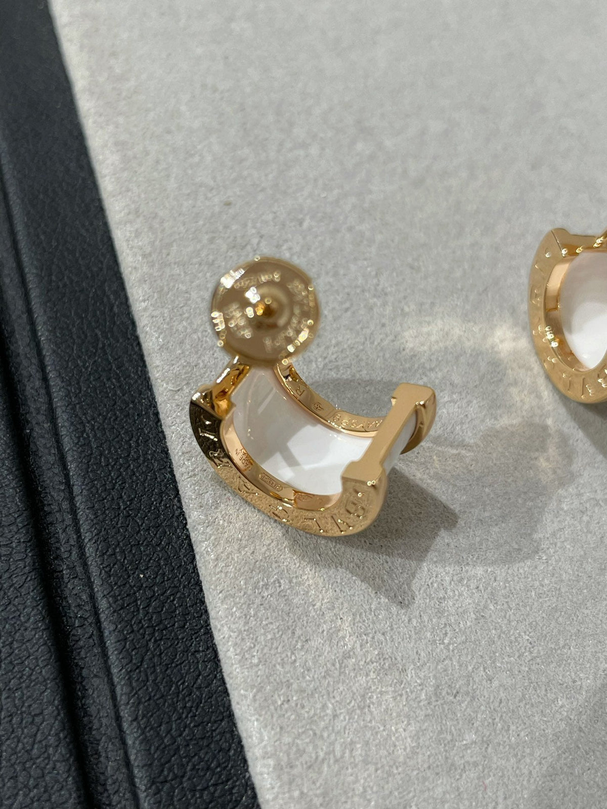 [⭐Clover Jewelry]ZERO 1 PINK GOLD CERAMIC EARRINGS