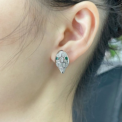 [⭐Clover Jewelry]SERPENT DIAMOND STUD EARRINGS