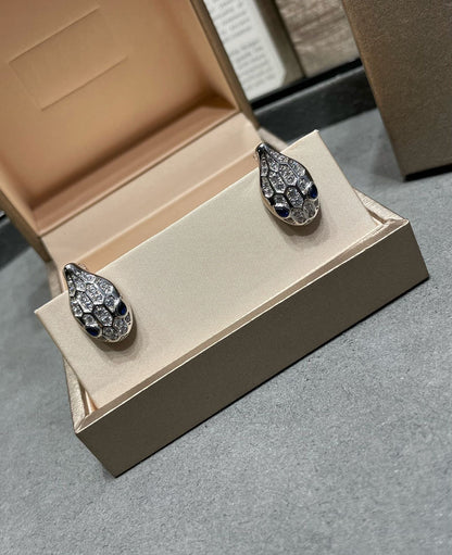 [⭐Clover Jewelry]SERPENT DIAMOND STUD EARRINGS