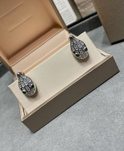 [⭐Clover Jewelry]SERPENT DIAMOND STUD EARRINGS