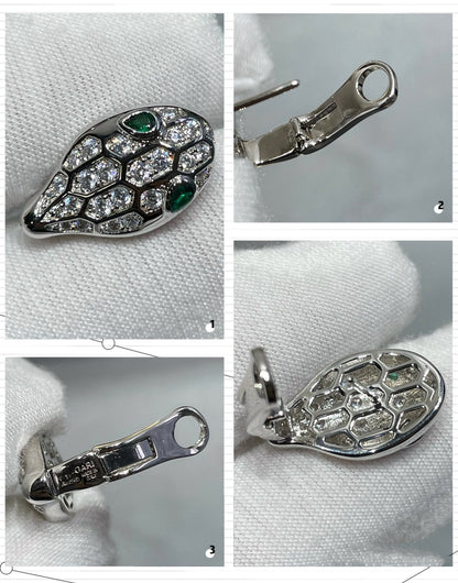 [⭐Clover Jewelry]SERPENT DIAMOND STUD EARRINGS