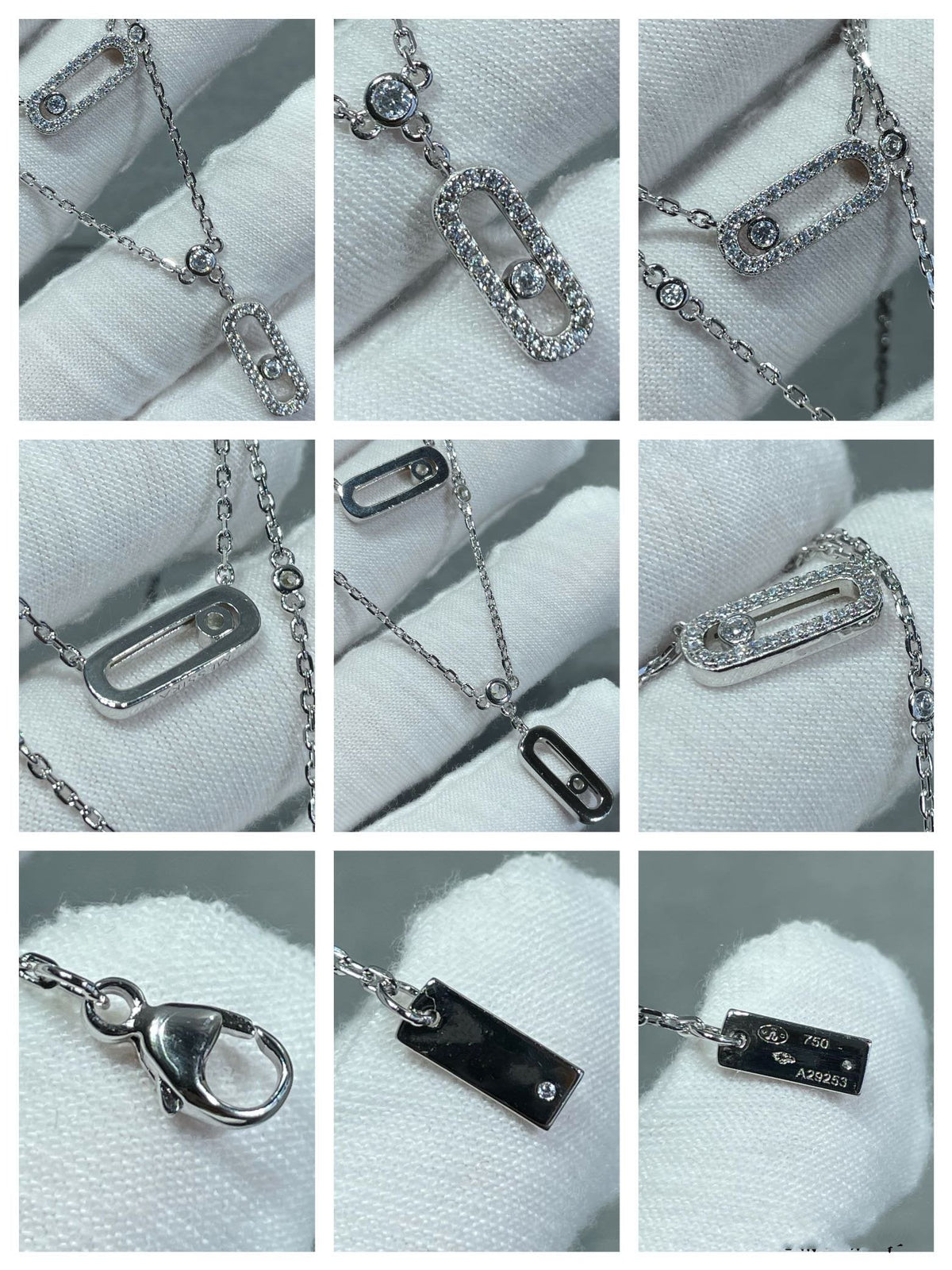 [⭐Clover Jewelry]MOVE 2 ROW DIAMOND NECKLACE