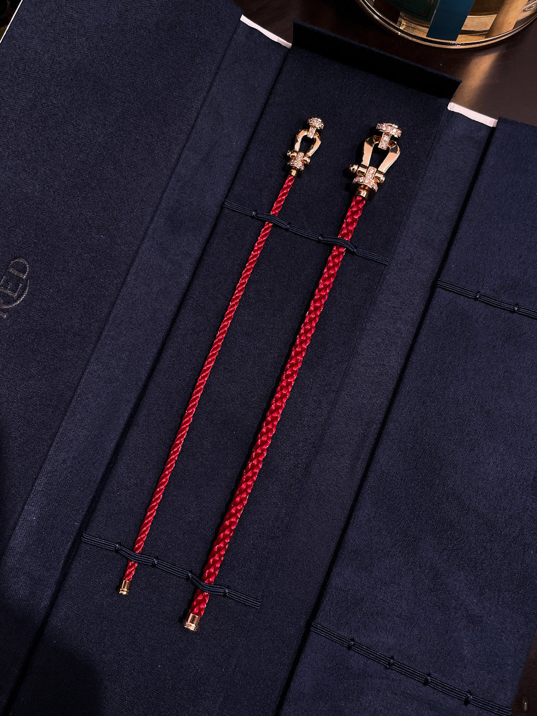 [⭐Clover Jewelry]FORCE 10 HALF DIAMOND PINK GOLD RED CORDERI LARGE AND MEDIUM MODEL