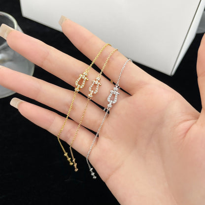 [⭐Clover Jewelry]FORCE 10 FULL DIAMOND BUCKLE CHAIN LINK MINI MODEL