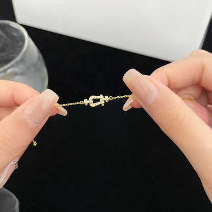 [⭐Clover Jewelry]FORCE 10 FULL DIAMOND BUCKLE CHAIN LINK MINI MODEL