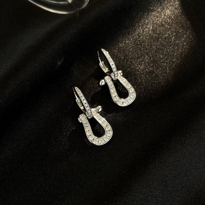 [⭐Clover Jewelry]FORCE 10 FULL DIAMOND DROP EARRINGS MEDIUM MODEL