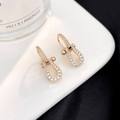 [⭐Clover Jewelry]FORCE 10 FULL DIAMOND DROP EARRINGS MEDIUM MODEL