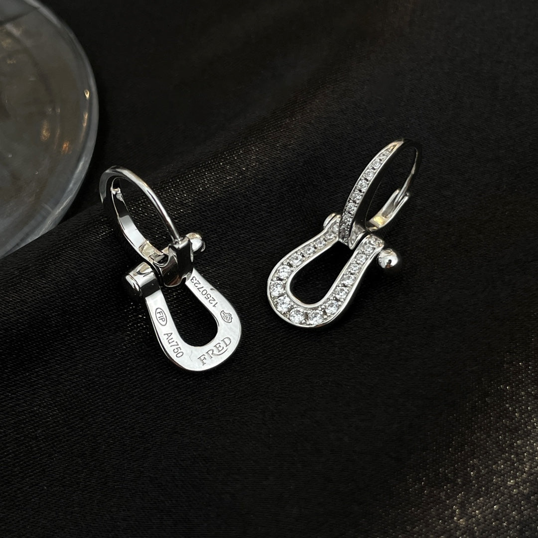 [⭐Clover Jewelry]FORCE 10 FULL DIAMOND DROP EARRINGS MEDIUM MODEL