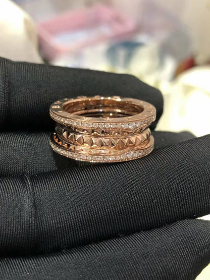 [⭐Clover Jewelry]ZERO 1 ROCK DIAMOND PINK GOLD