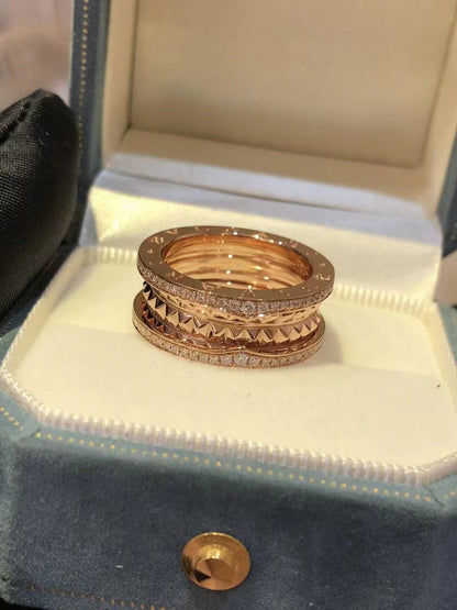 [⭐Clover Jewelry]ZERO 1 ROCK DIAMOND PINK GOLD
