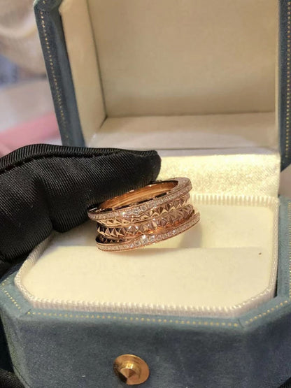 [⭐Clover Jewelry]ZERO 1 ROCK DIAMOND PINK GOLD