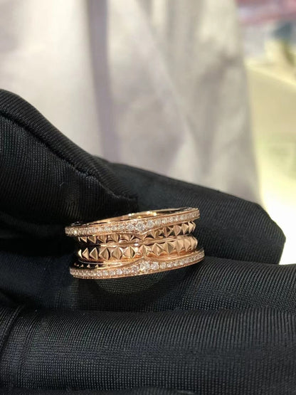 [⭐Clover Jewelry]ZERO 1 ROCK DIAMOND PINK GOLD