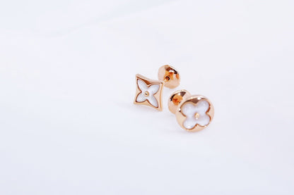 [⭐Clover Jewelry]STAR AND SUN PINK GOLD MOP STUD EARRINGS