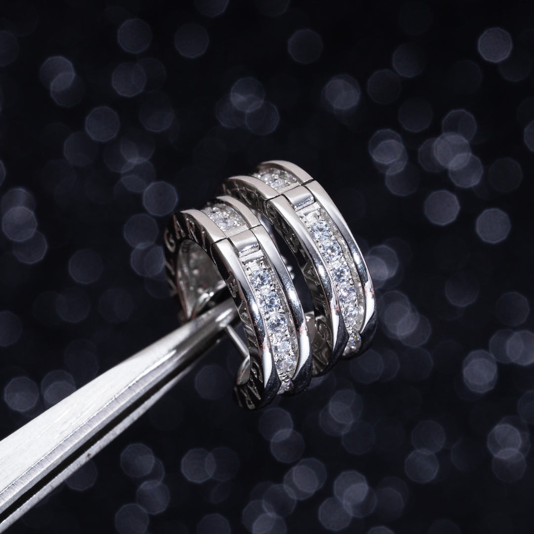 [⭐Clover Jewelry]ZERO 1 MINI SILVER DIAMOND EARRINGS