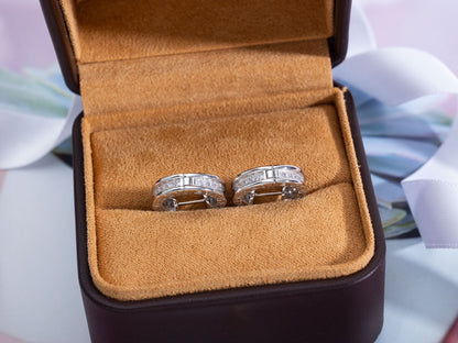 [⭐Clover Jewelry]ZERO 1 MINI SILVER DIAMOND EARRINGS