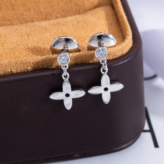 [⭐Clover Jewelry]VIDYLLE SILVER DIAMOND MINI DROP EARRINGS