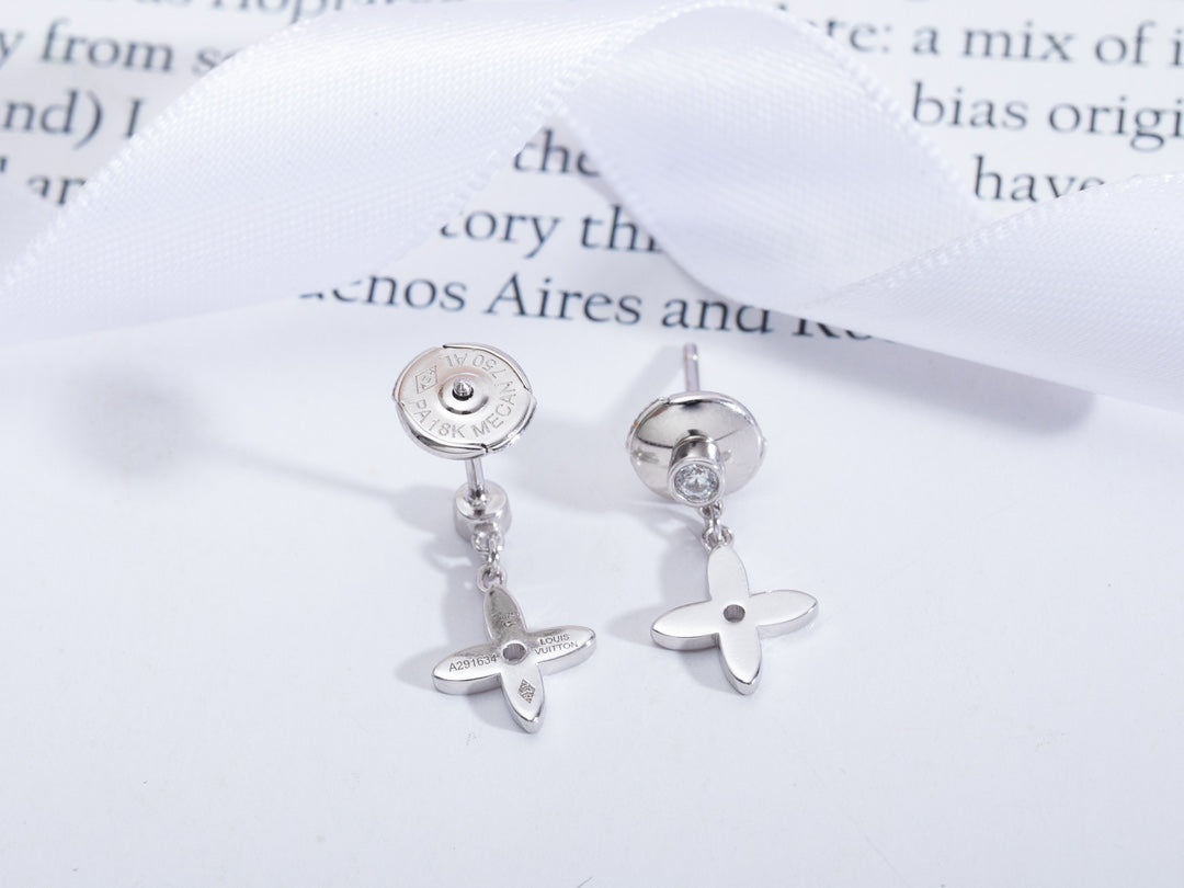 [⭐Clover Jewelry]VIDYLLE SILVER DIAMOND MINI DROP EARRINGS